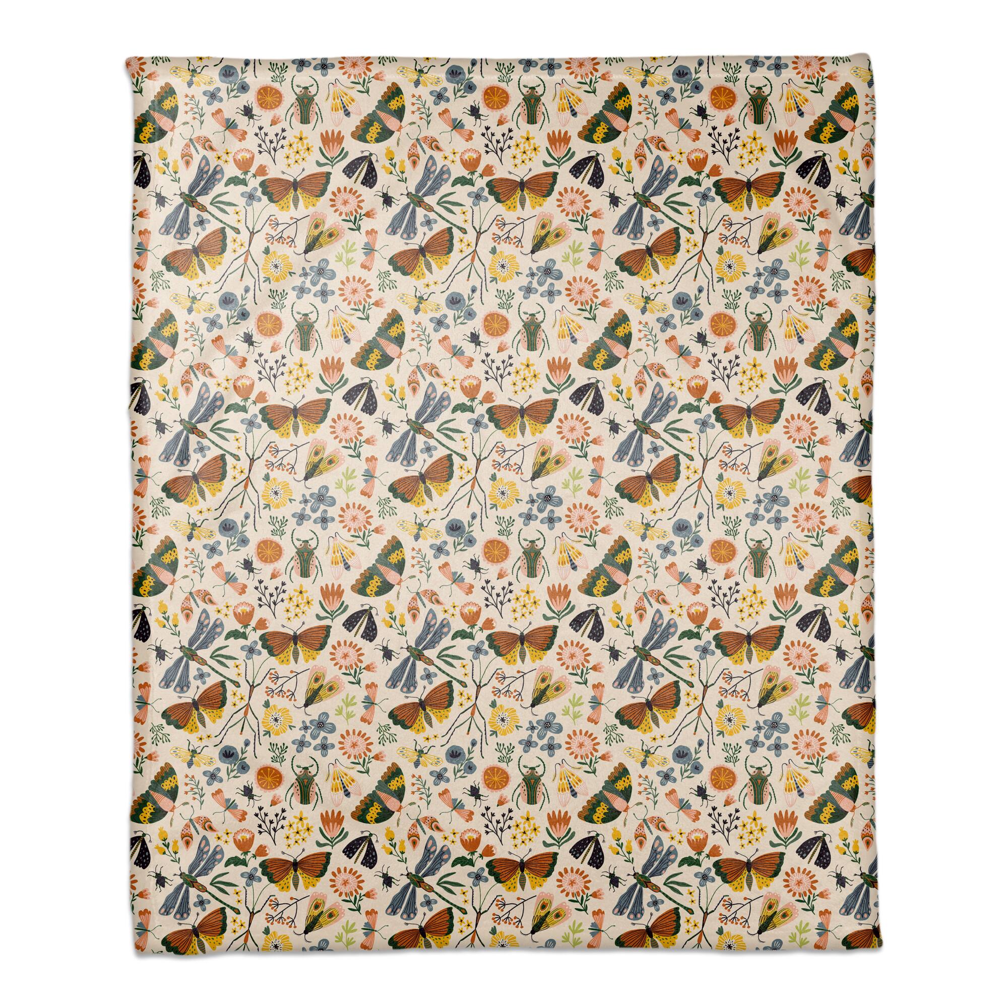 Bug Collection 50" x 60" Coral Fleece Blanket